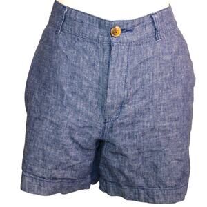 Old Navy Chambray Blue Everyday High Rise Linen Blend Short 5" FREE SHIPPING